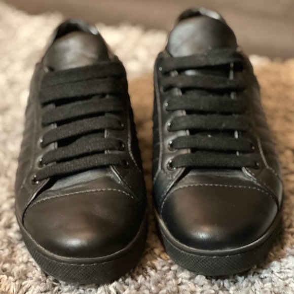 Prada black sneaker size 36 with silver on back - Picture 3 of 5